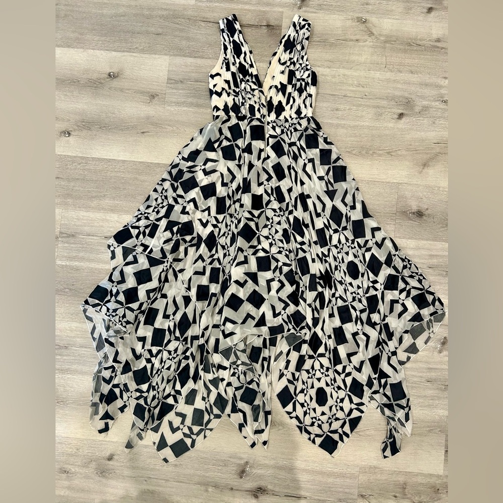 Alice + Olivia Silk Chiffon Maxi Dress. Size 2